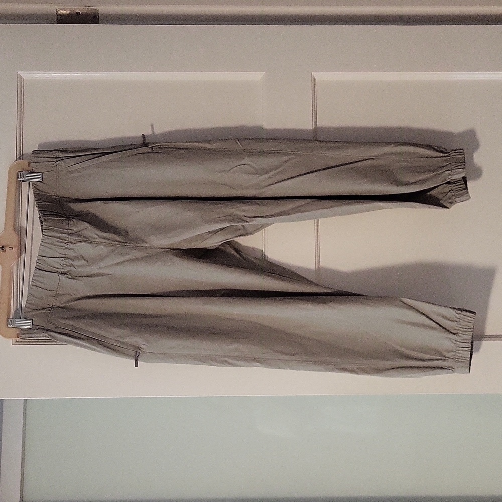 Womens beige parachute theory pants